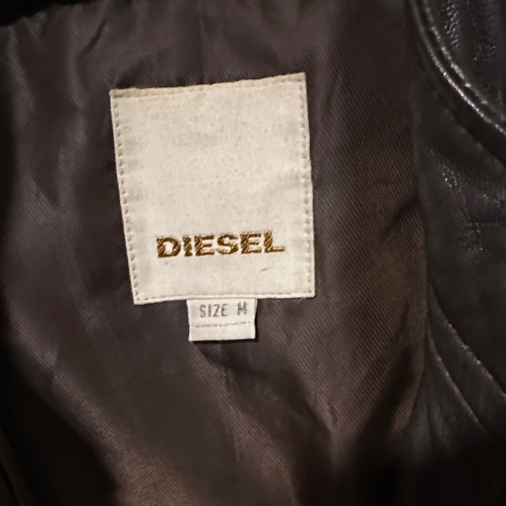Diesel Brown Leather Jacket - Picture 3 of 7